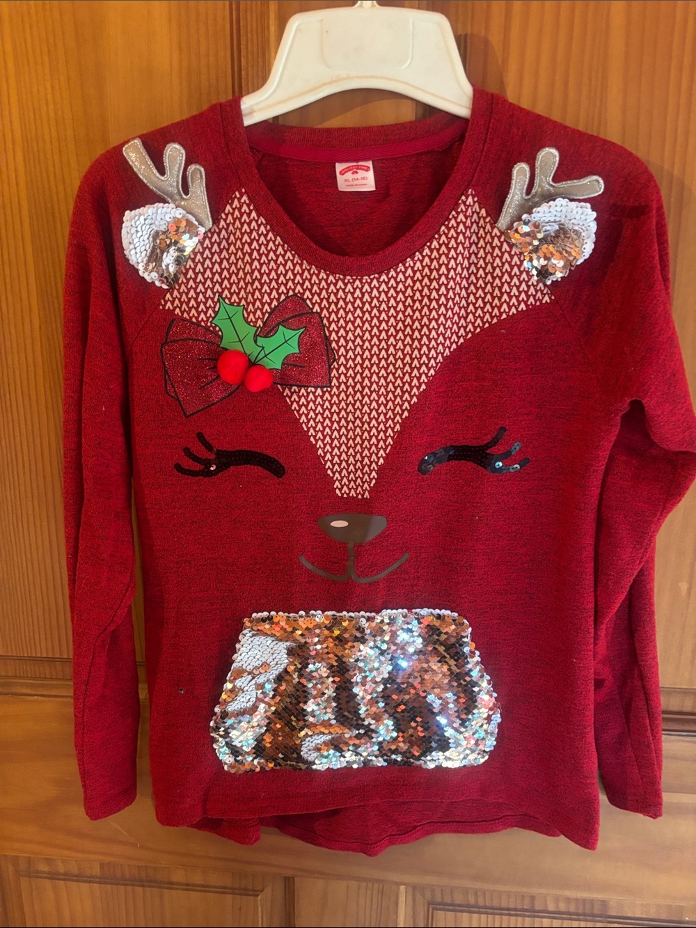 Holiday Time Red Knit Holiday Sweater